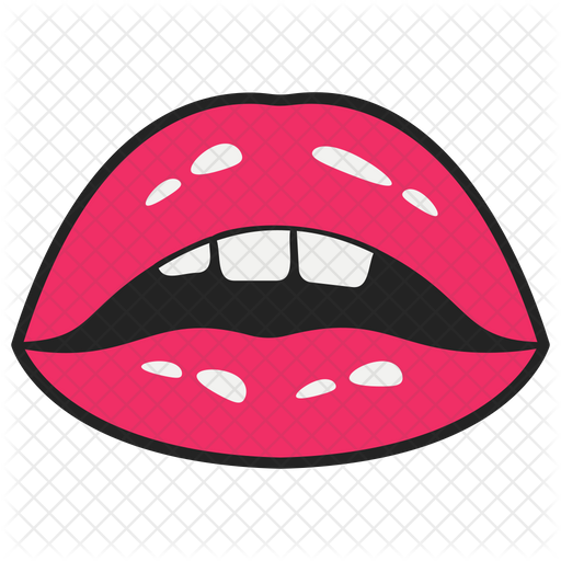 Girl Open Mouth Icon - Download In Colored Outline Style