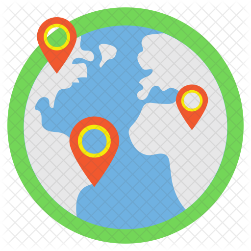 Global Positioning System Icon Download in Flat Style