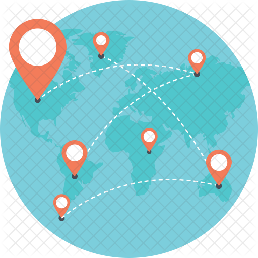 Global Positioning System Icon Download in Flat Style
