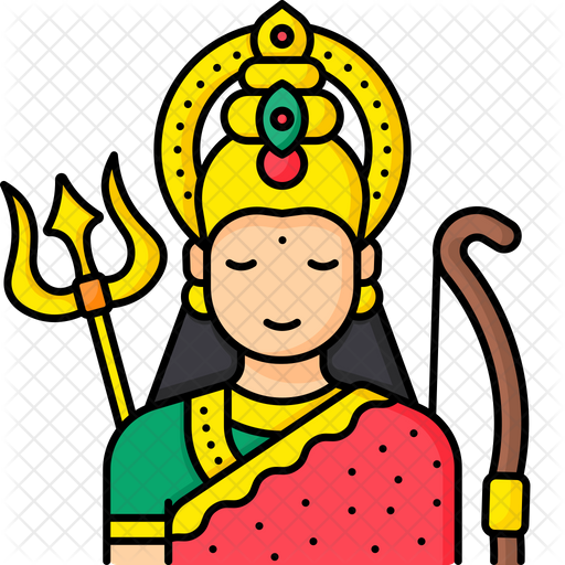 goddess durga icon of colored outline style available in svg png eps ai icon fonts goddess durga icon