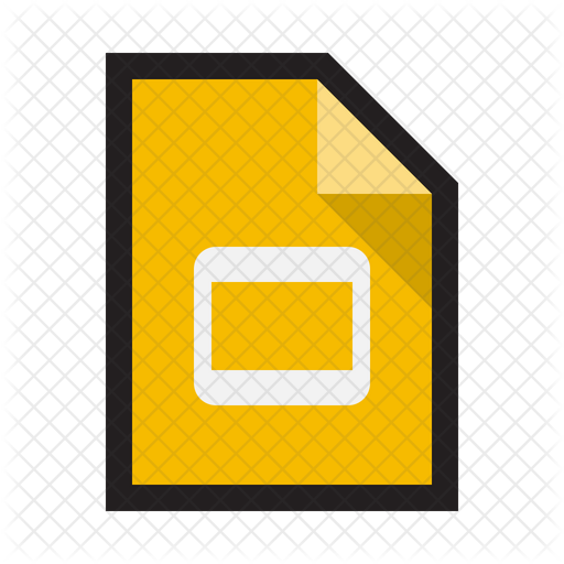 Google slide Icon Download in Colored Outline Style