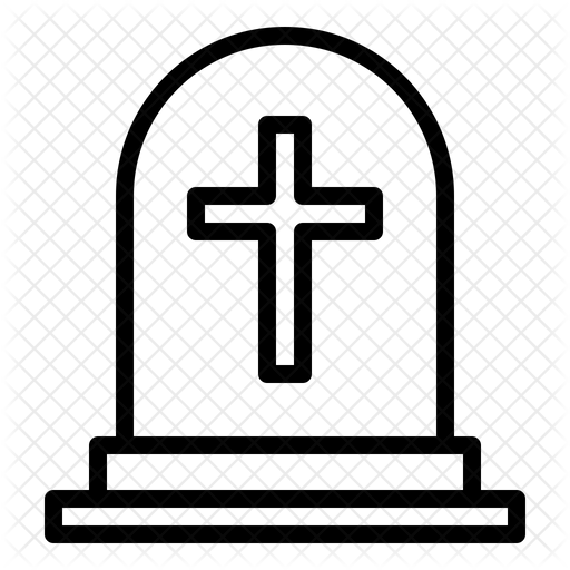 Grave Icon - Download in Line Style