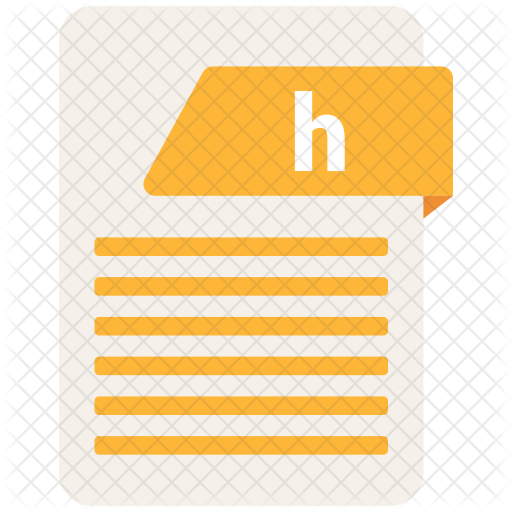 H file Icon Download in Flat Style