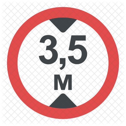 Height Limit Sign Icon - Download In Flat Style