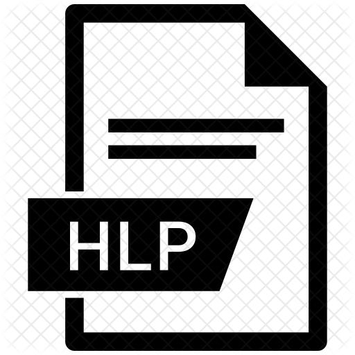 Hlp file Icon Download in Glyph Style