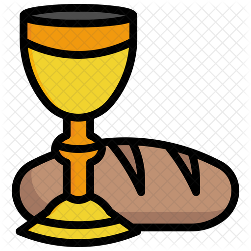 Holy Communion Icon - Download in Colored Outline Style