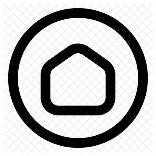 Home Circle Icon Download In Line Style