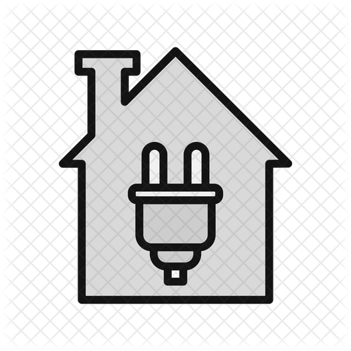 House Plug Icon Download in Colored Outline Style