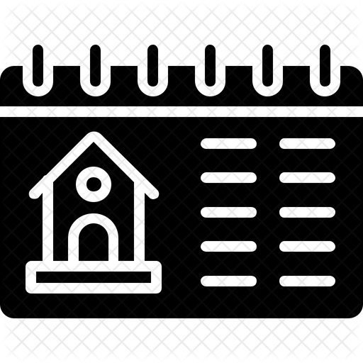 House schedule Icon Download in Glyph Style