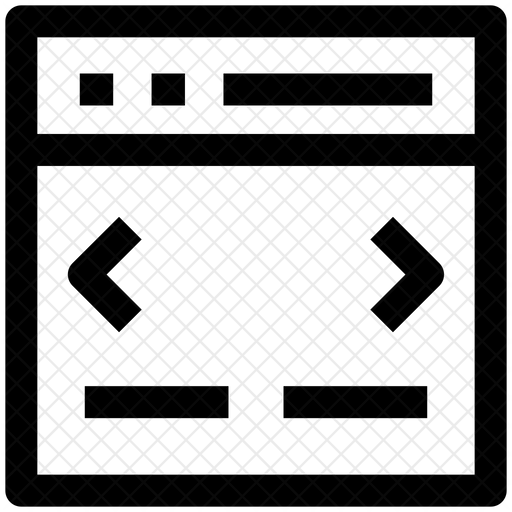 Html Code Icon - Download in Line Style