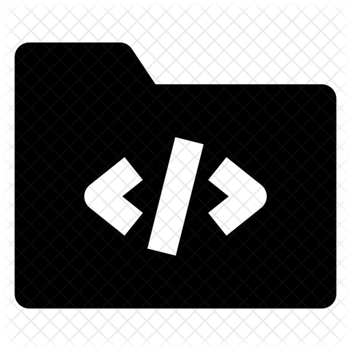 Html folder Icon - Download in Glyph Style