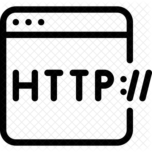 Http Icon - Download in Line Style