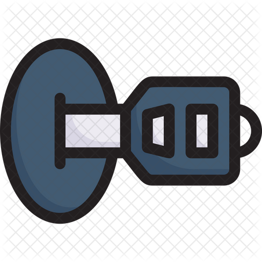 Ignition Key Icon Download in Colored Outline Style