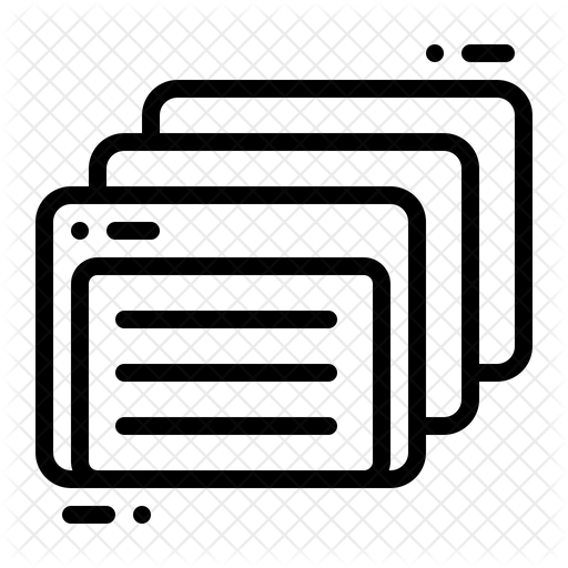 Index Card Icon Download in Line Style