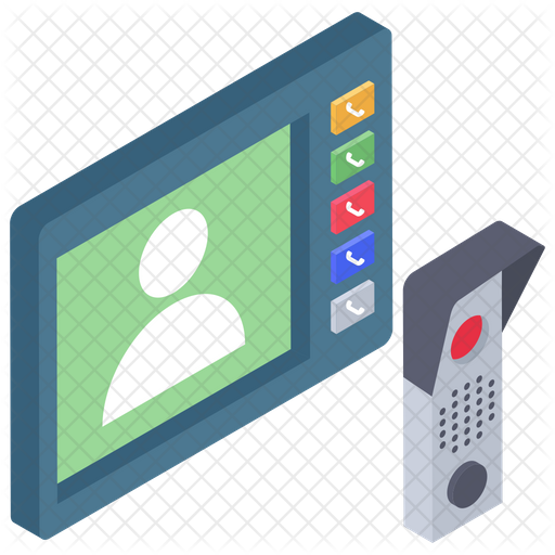 Intercom System Icon - Download in Isometric Style