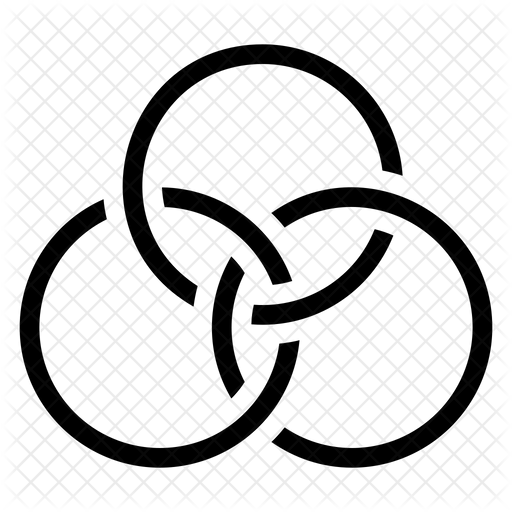 Interlocking Circles Diagram Icon Download in Glyph Style