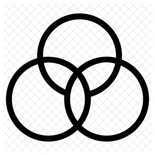 Interlocking Circles Diagram Icon Download in Line Style