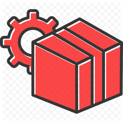 Inventory Control Icon Download in Colored Outline Style
