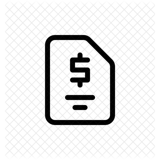 Invoice Receipt Icon - Download in Line Style