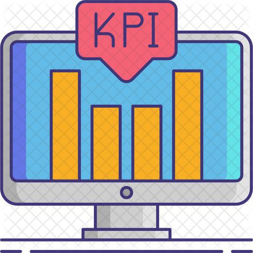 Key Performance Indicator Icon - Download in Colored Outline Style