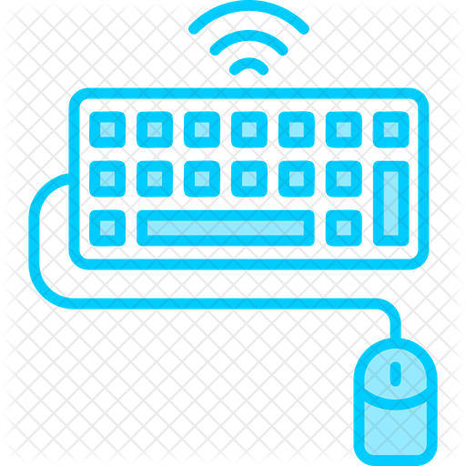 Keyboard and mouse Icon - Download in Colored Outline Style