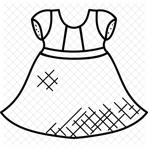 kids frock drawing