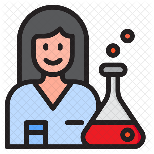 Lab Technician Icon Download in Colored Outline Style