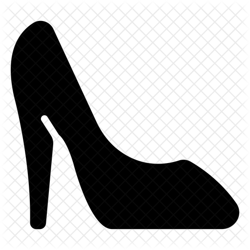 Ladies High Heels Icon of Glyph style 