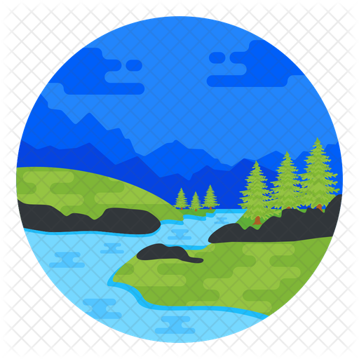 Landforms Icon - Download in Flat Style