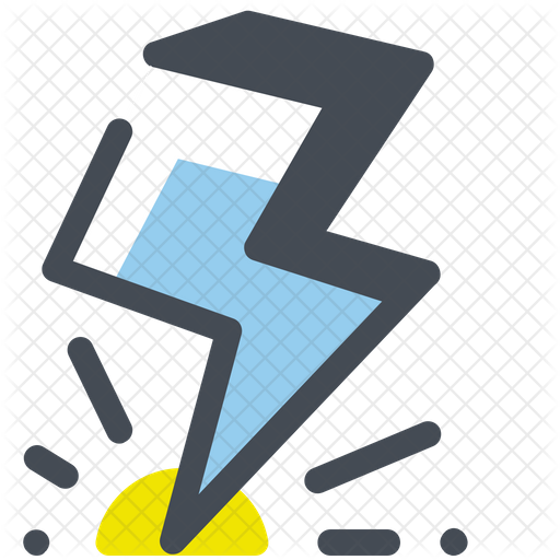 Lightning Emoji Icon Download in Flat Style