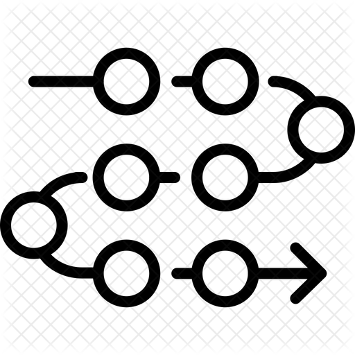 Linear Process Diagram Icon - Download in Line Style
