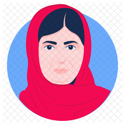 Malala Yousafzai Icon - Download in Flat Style