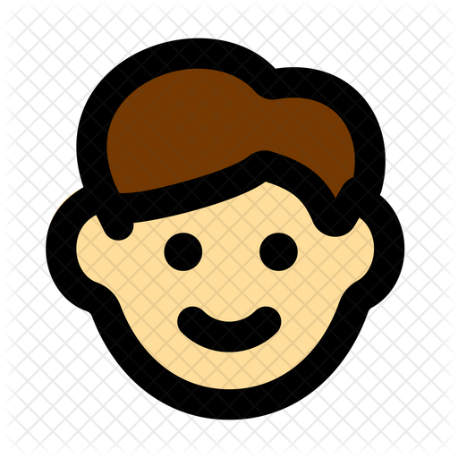 Man face Icon - Download in Colored Outline Style