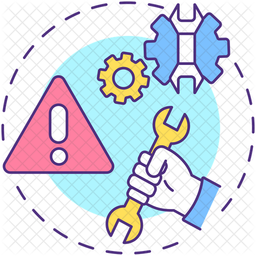 Mechanical problems Icon Download in Colored Outline Style