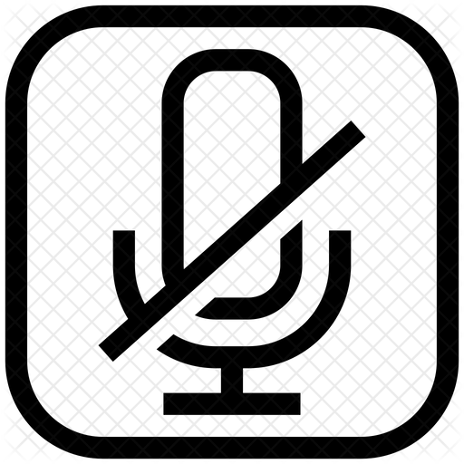 Microphone Off Icon Download in Line Style