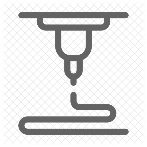 Modelling Icon - Download in Line Style
