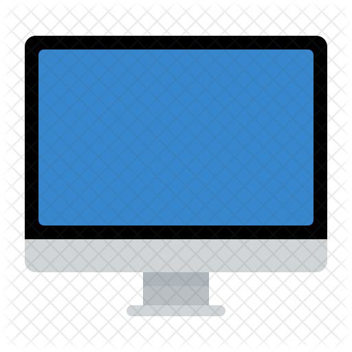 Monitor Icon Download in Flat Style