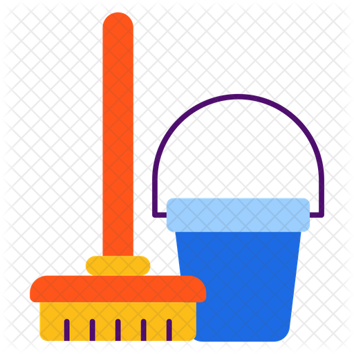 Mop Bucket Icon Download in Flat Style