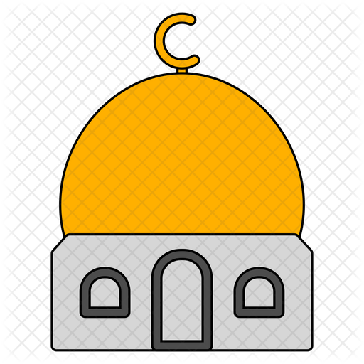 Orange Color Muslim Prayer Place Mosque Design