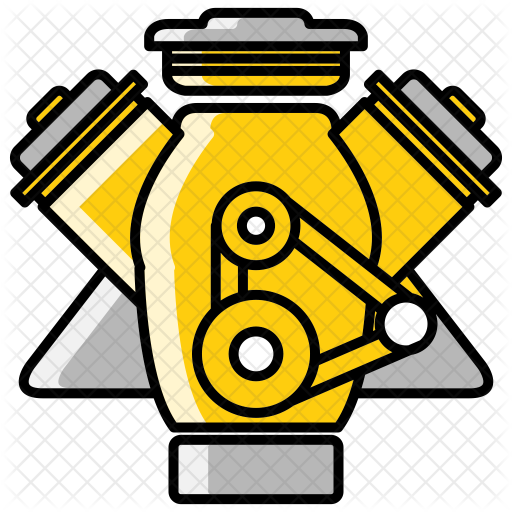 Motor Icon - Download in Colored Outline Style