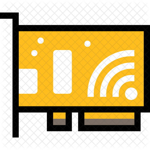 Network Interface Card Icon Download in Colored Outline Style