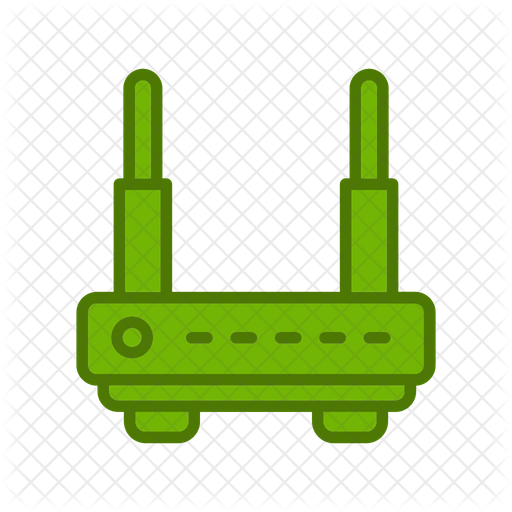 Network Router Icon - Download in Colored Outline Style