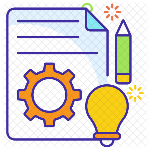 New Project Icon - Download in Colored Outline Style