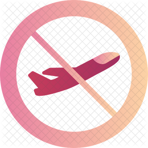 No Fly Zone Icon Download In Gradient Style