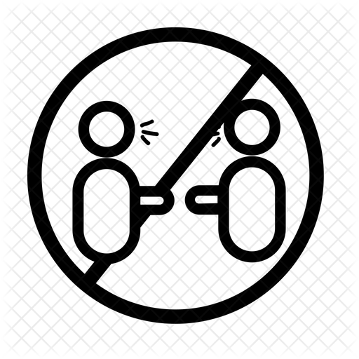 No Shaking Hands Symbol Icon - Download in Line Style