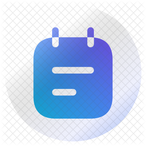 Note Text Icon - Download in Gradient Style