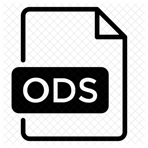 Ods File Icon Download in Glyph Style
