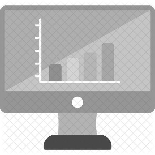 Online bar chart Icon Download in Flat Style