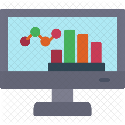 Online Bar Chart Icon Download in Flat Style