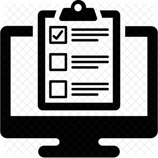 Online Checklist Icon - Download in Glyph Style